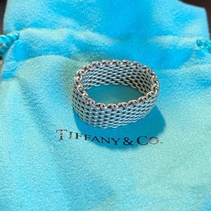 Tiffany & Co mesh Sterling Silver ring